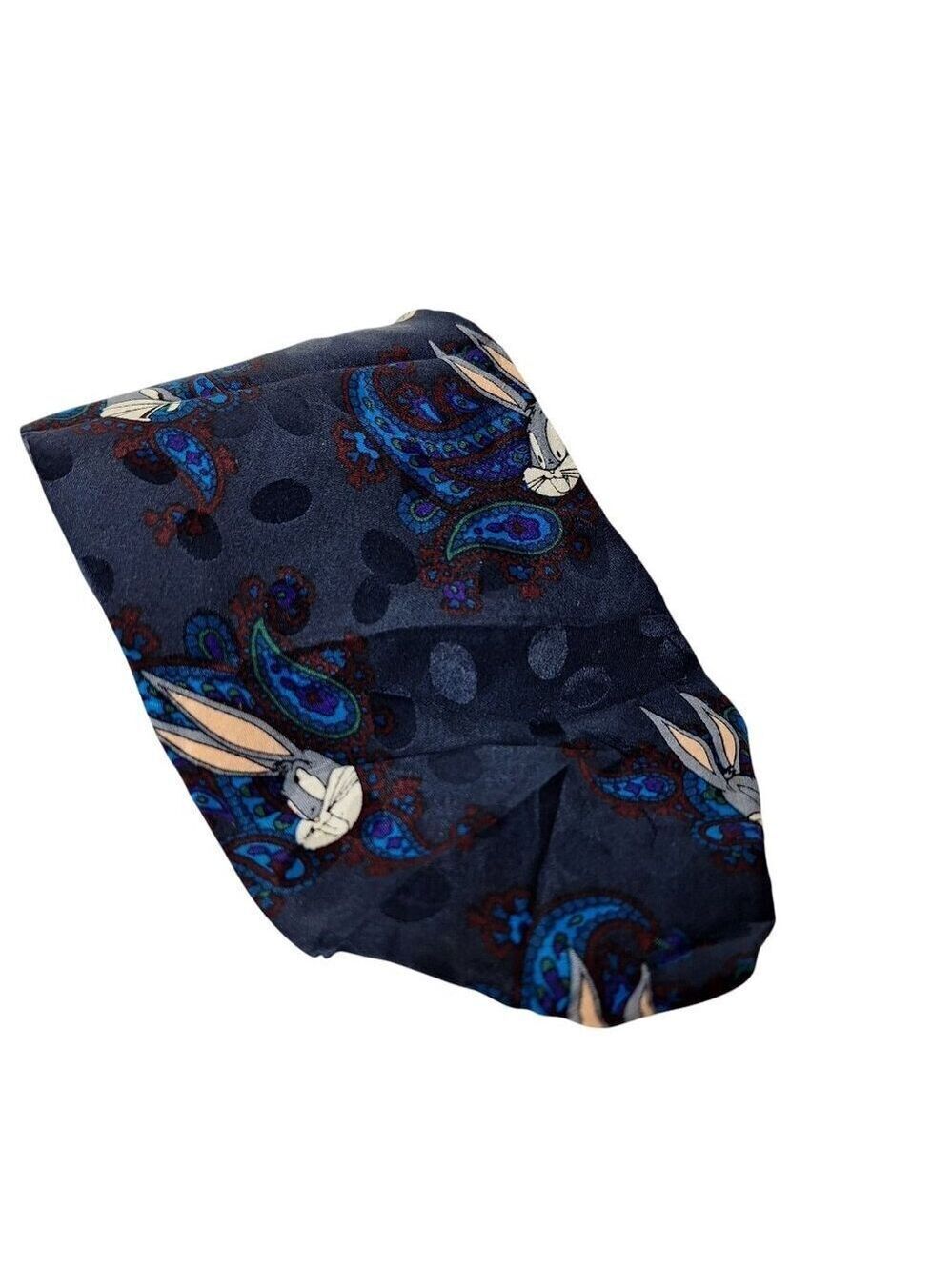 1993 Looney Tunes Bugs Bunny Silk Necktie Vintage